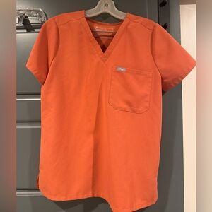 Figs Caterina scrub top Orange